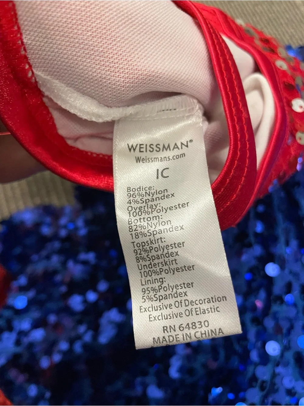 Weissman Americana Sequin Dance Costume